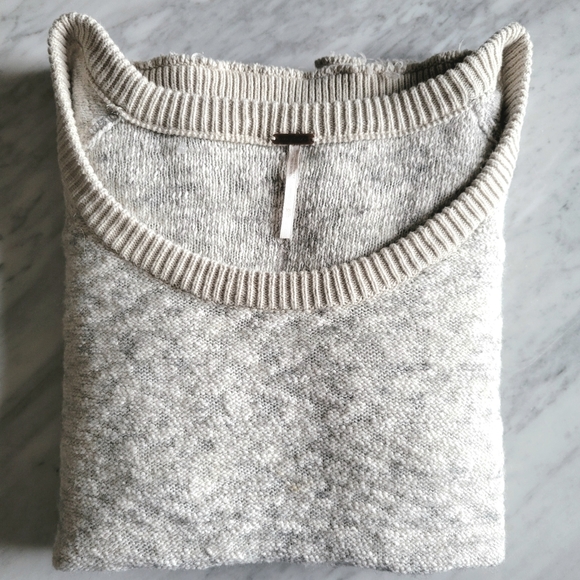 Free People Knit Sweater Gray XS - Picture 2 of 12